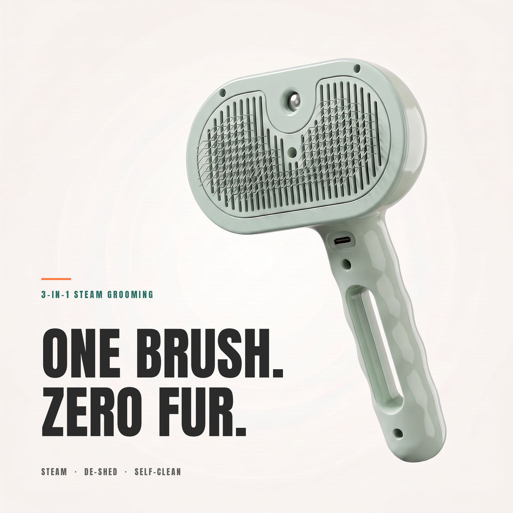 Steam Grooming Brush for Dogs & Cats