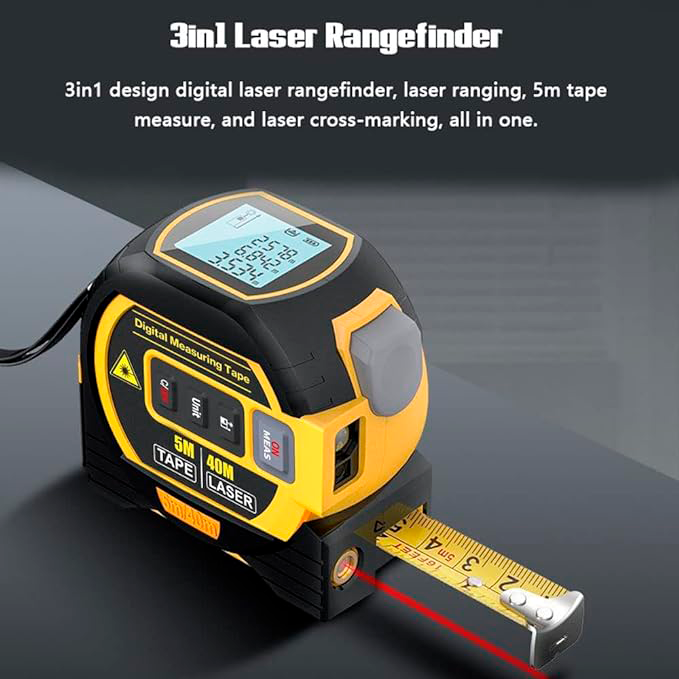 EvoriAX™ Laser Tape Measure 3 in 1