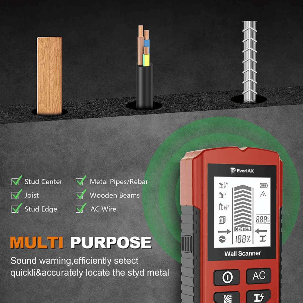EvoriAX™: Wall & Metal Detector