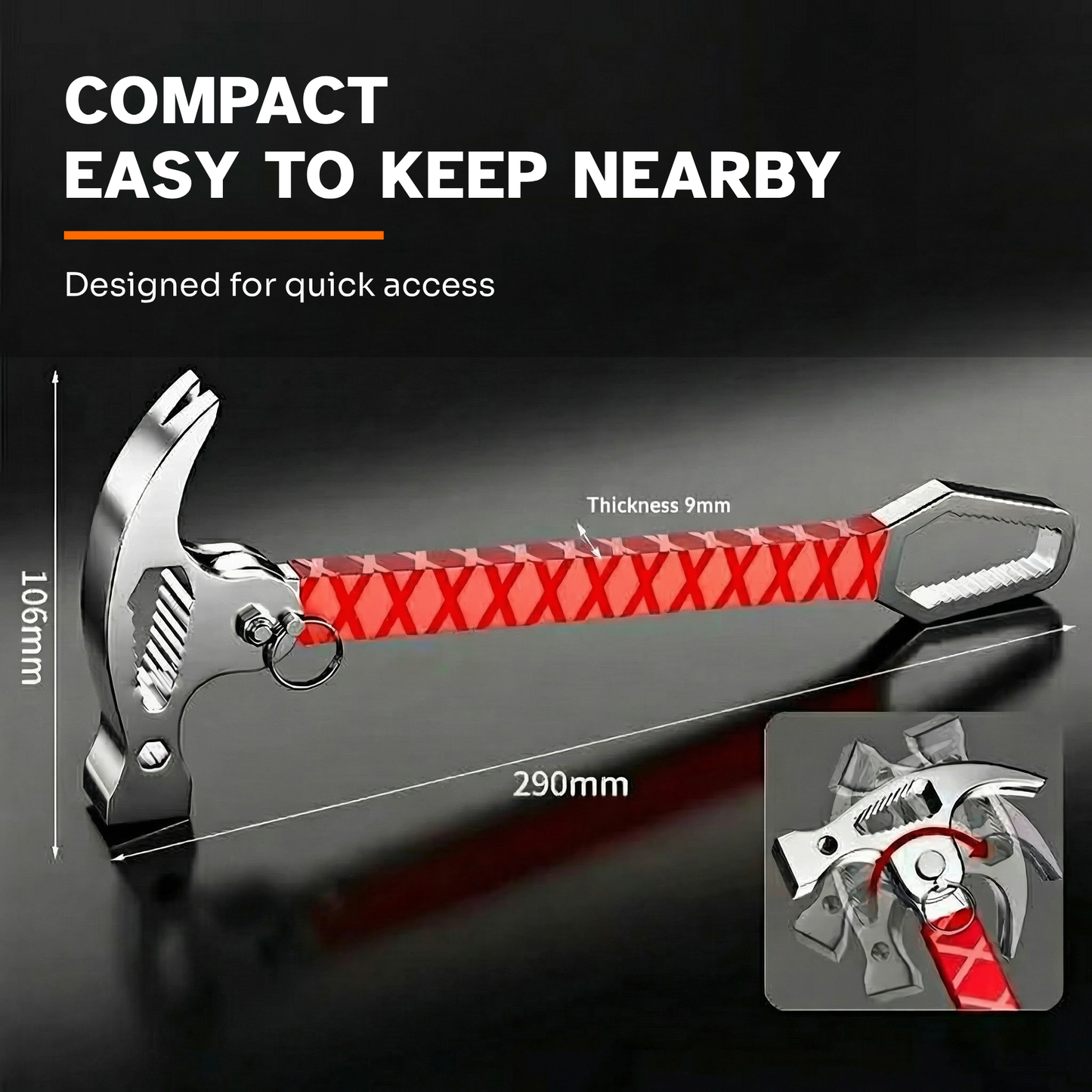 EvoriAX™: Multi-Tool Hammer & Wrench - Stop wasting 20 minutes on 5-minute fixes